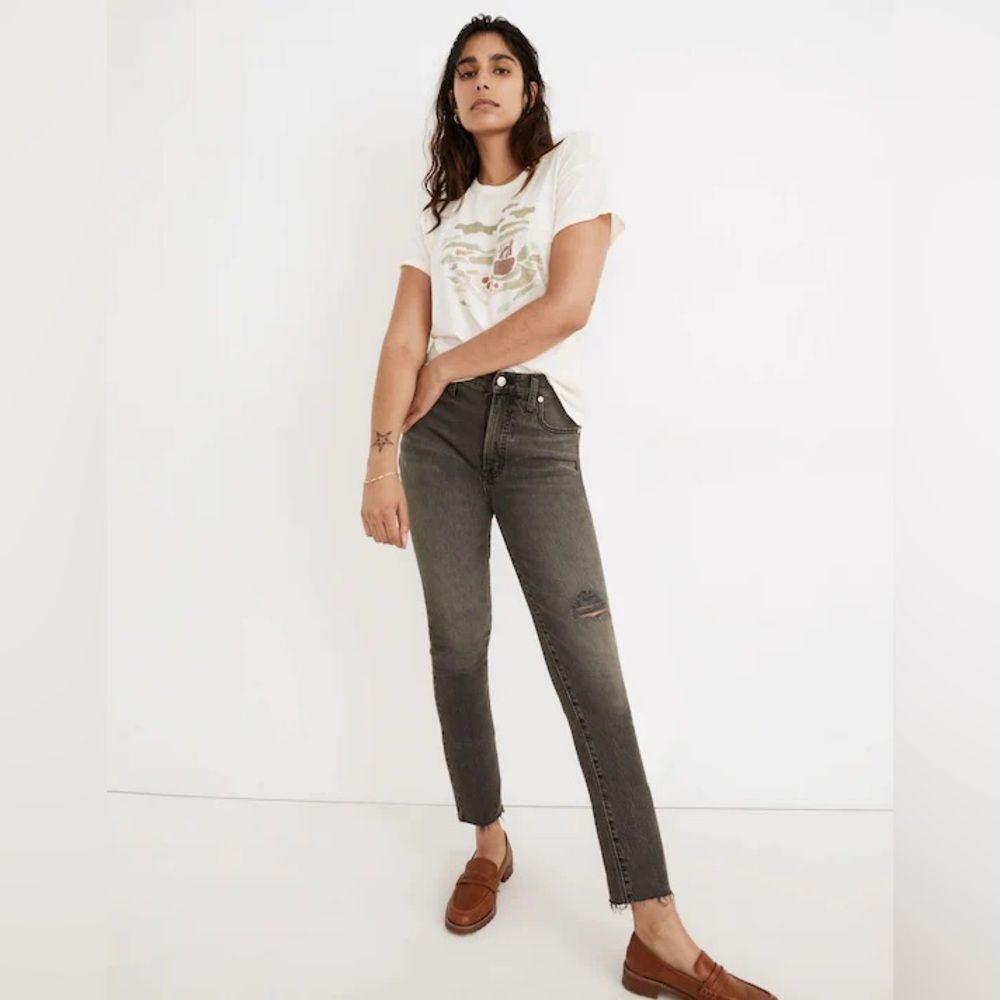 Madewell Women's The Perfect Vintage High Rise Raw Hem Stretch Jean    Size: 29